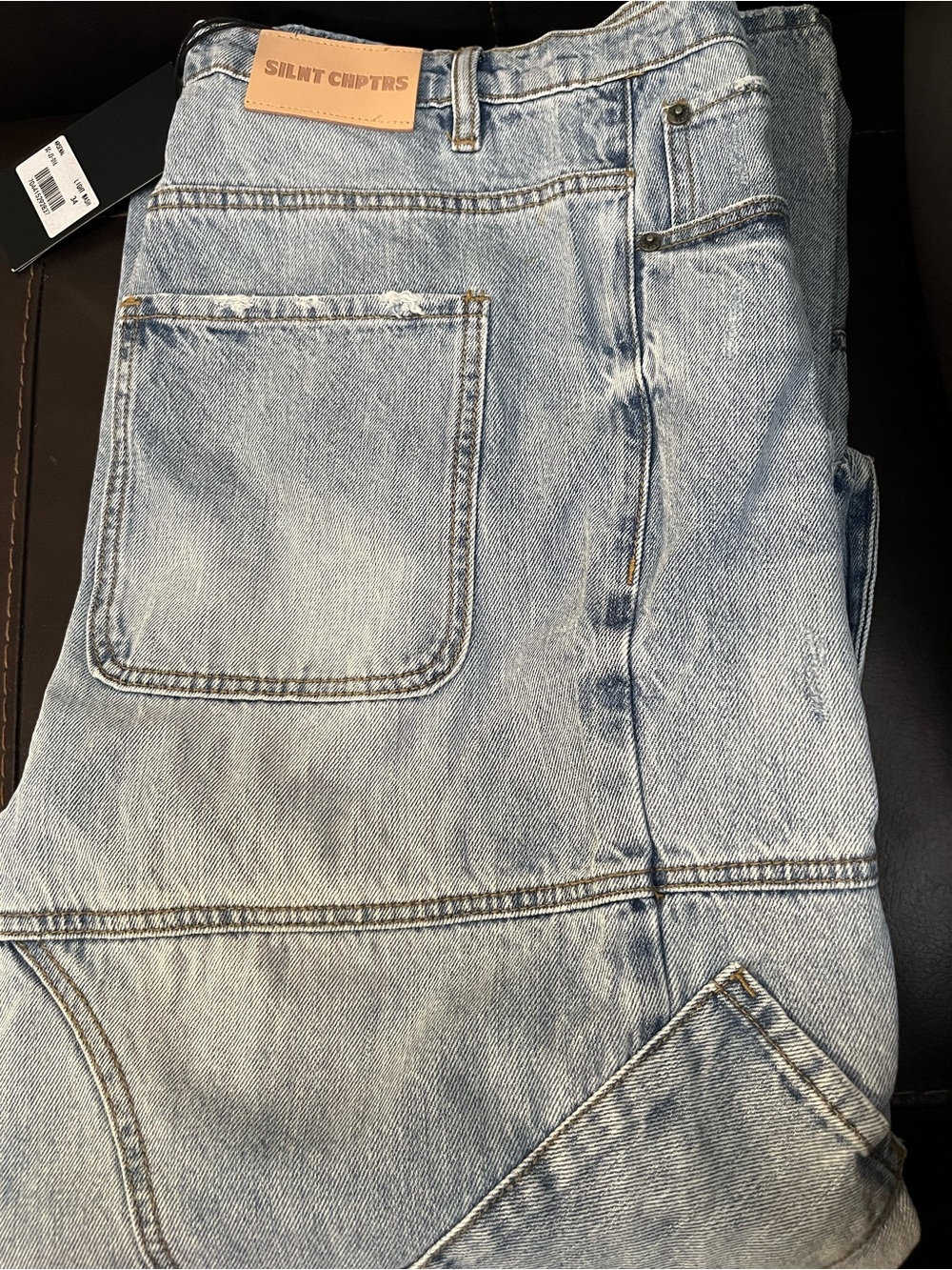 SILNT CHPTRS Men’s Size 34 Baggy Wide Leg Jeans JNCO Style Y2K Light Wash